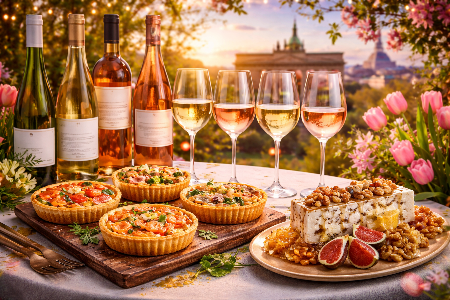 Frühling, Wein und Quiche